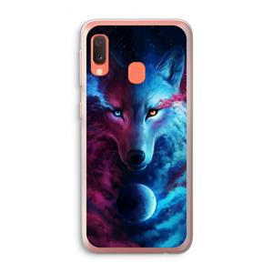 CaseCompany Where Light And Dark Meet: Samsung Galaxy A20e Transparant Hoesje