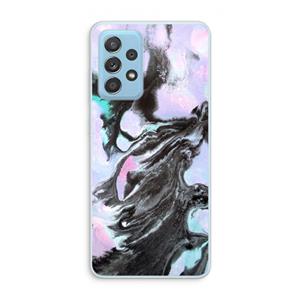 CaseCompany Pastel zwart: Samsung Galaxy A73 Transparant Hoesje