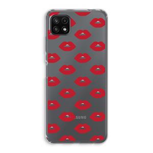 CaseCompany Lips: Samsung Galaxy A22 5G Transparant Hoesje