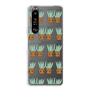 CaseCompany Sansevieria: Sony Xperia 1 III Transparant Hoesje