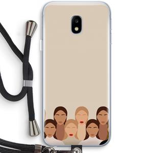 CaseCompany Girls girls girls: Samsung Galaxy J3 (2017) Transparant Hoesje met koord