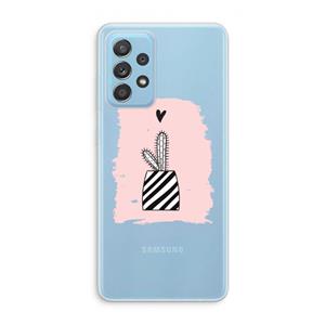 CaseCompany Zwart-wit cactus: Samsung Galaxy A73 Transparant Hoesje
