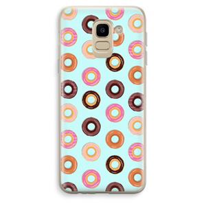 CaseCompany Donuts: Samsung Galaxy J6 (2018) Transparant Hoesje