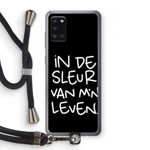 CaseCompany De Sleur: Samsung Galaxy A31 Transparant Hoesje met koord
