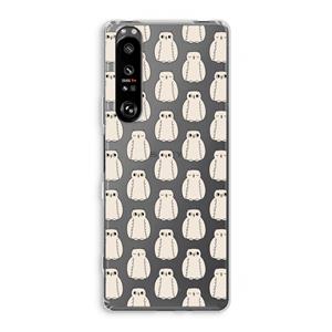 CaseCompany Uilen: Sony Xperia 1 III Transparant Hoesje
