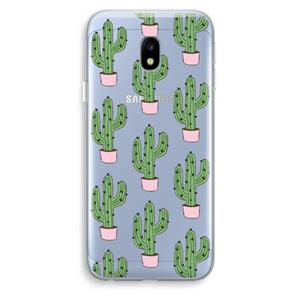 CaseCompany Cactus Lover: Samsung Galaxy J3 (2017) Transparant Hoesje