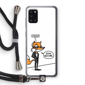 CaseCompany GSM secure: Samsung Galaxy A31 Transparant Hoesje met koord