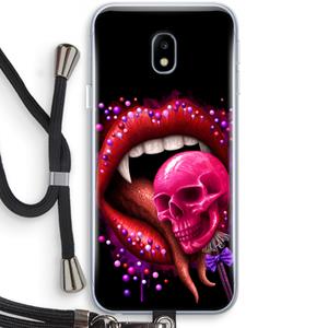 CaseCompany Dodelijk zoet: Samsung Galaxy J3 (2017) Transparant Hoesje met koord