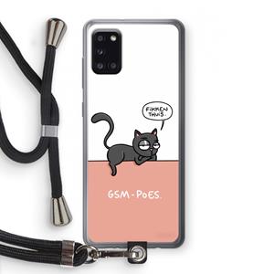 CaseCompany GSM poes: Samsung Galaxy A31 Transparant Hoesje met koord