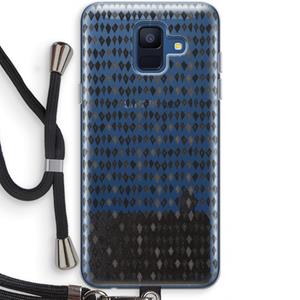 CaseCompany Crazy shapes: Samsung Galaxy A6 (2018) Transparant Hoesje met koord
