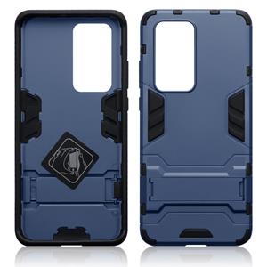 Double Armor Layer hoes met stand - Huawei P40 Pro - Blauw