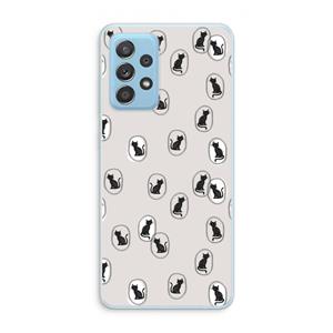 CaseCompany Miauw: Samsung Galaxy A73 Transparant Hoesje
