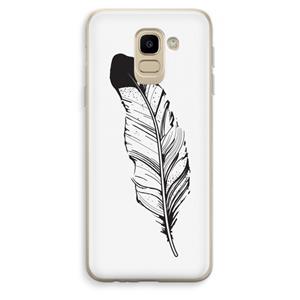 CaseCompany Pluim: Samsung Galaxy J6 (2018) Transparant Hoesje