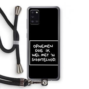 CaseCompany Schotelvod: Samsung Galaxy A31 Transparant Hoesje met koord
