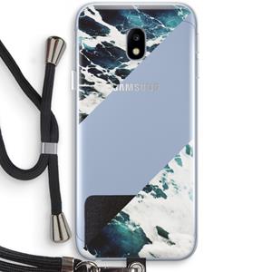 CaseCompany Golven: Samsung Galaxy J3 (2017) Transparant Hoesje met koord