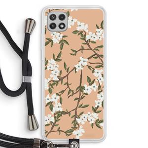 CaseCompany Blossoming spring: Samsung Galaxy A22 4G Transparant Hoesje met koord