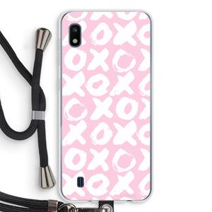 CaseCompany XOXO: Samsung Galaxy A10 Transparant Hoesje met koord
