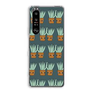 CaseCompany Sansevieria: Sony Xperia 1 III Transparant Hoesje