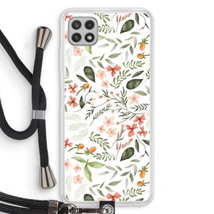 CaseCompany Sweet little flowers: Samsung Galaxy A22 4G Transparant Hoesje met koord