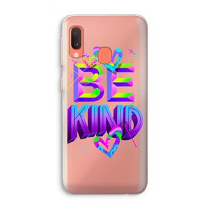 CaseCompany Be Kind: Samsung Galaxy A20e Transparant Hoesje
