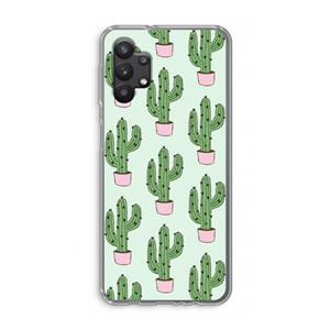 CaseCompany Cactus Lover: Samsung Galaxy A32 5G Transparant Hoesje