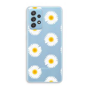 CaseCompany Margrietjes: Samsung Galaxy A73 Transparant Hoesje