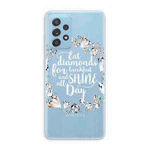 CaseCompany Diamonds: Samsung Galaxy A73 Transparant Hoesje