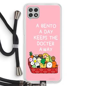 CaseCompany Bento a day: Samsung Galaxy A22 4G Transparant Hoesje met koord