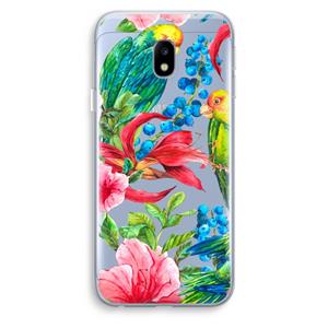 CaseCompany Papegaaien: Samsung Galaxy J3 (2017) Transparant Hoesje