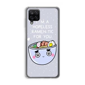 CaseCompany I'm A Hopeless Ramen-Tic For You: Samsung Galaxy A12 Transparant Hoesje