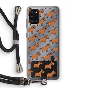 CaseCompany Pony: Samsung Galaxy A31 Transparant Hoesje met koord