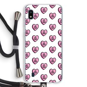 CaseCompany GIRL POWER: Samsung Galaxy A10 Transparant Hoesje met koord