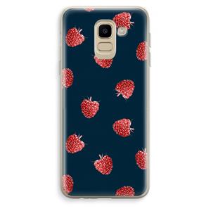 CaseCompany Framboosjes: Samsung Galaxy J6 (2018) Transparant Hoesje