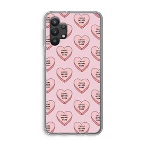 CaseCompany Chicks before dicks: Samsung Galaxy A32 5G Transparant Hoesje