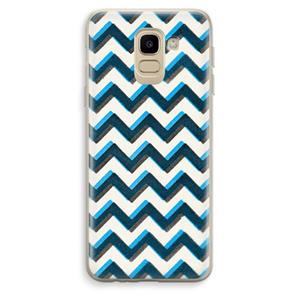 CaseCompany Onderbroken lijn: Samsung Galaxy J6 (2018) Transparant Hoesje