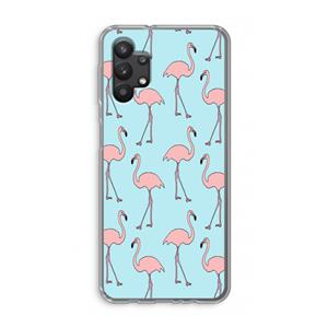 CaseCompany Anything Flamingoes: Samsung Galaxy A32 5G Transparant Hoesje