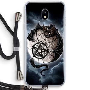 CaseCompany Volle maan: Samsung Galaxy J3 (2017) Transparant Hoesje met koord