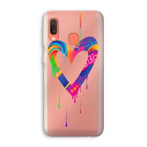 CaseCompany Melts My Heart: Samsung Galaxy A20e Transparant Hoesje