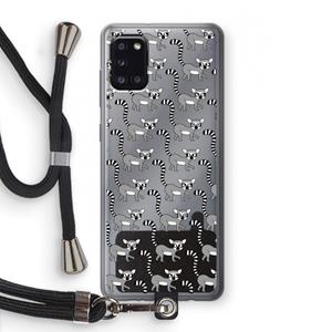 CaseCompany Makis: Samsung Galaxy A31 Transparant Hoesje met koord