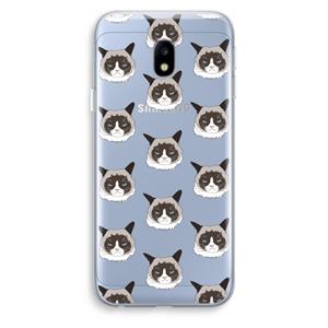 CaseCompany It's a Purrr Case: Samsung Galaxy J3 (2017) Transparant Hoesje