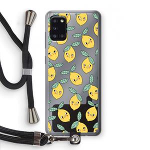 CaseCompany Citroenen: Samsung Galaxy A31 Transparant Hoesje met koord