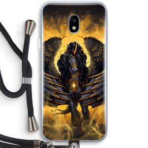 CaseCompany Pegasus: Samsung Galaxy J3 (2017) Transparant Hoesje met koord