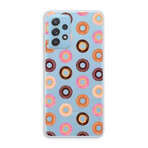 CaseCompany Donuts: Samsung Galaxy A73 Transparant Hoesje