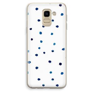 CaseCompany Blauwe stippen: Samsung Galaxy J6 (2018) Transparant Hoesje