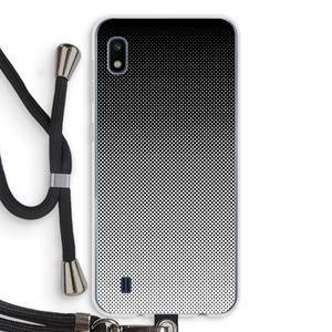 CaseCompany Musketon Halftone: Samsung Galaxy A10 Transparant Hoesje met koord
