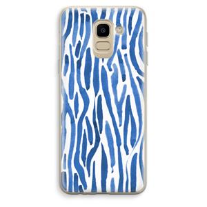 CaseCompany Blauwe nerven: Samsung Galaxy J6 (2018) Transparant Hoesje