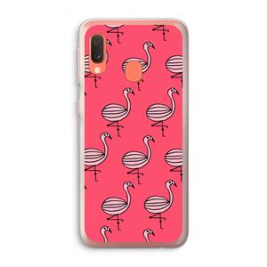 CaseCompany Flamingo: Samsung Galaxy A20e Transparant Hoesje