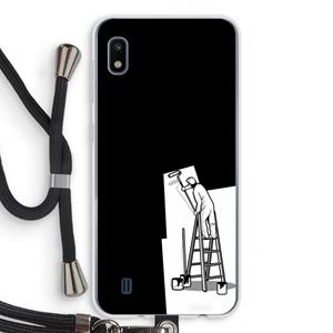 CaseCompany Musketon Painter: Samsung Galaxy A10 Transparant Hoesje met koord