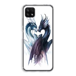 CaseCompany Yin Yang Dragons: Samsung Galaxy A22 5G Transparant Hoesje