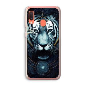 CaseCompany Darkness Tiger: Samsung Galaxy A20e Transparant Hoesje